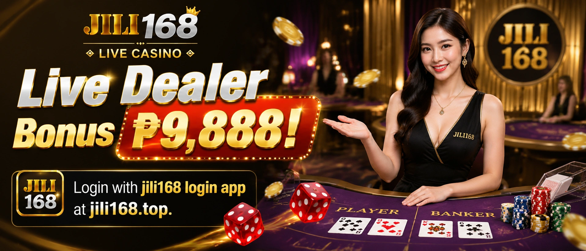 Blackjack table with dealer cards and betting area